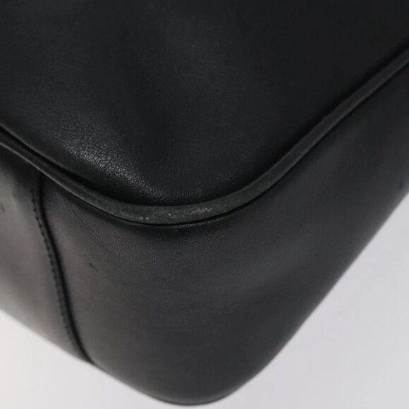 GUCCI Bamboo Hand Bag Leather Black Gold 001 0166 1638 Auth 130572 - Picture 5 of 16